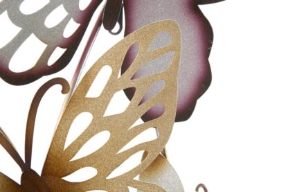PANNELLO DA MURO BUTTERFLIES ORO/BORDEAUX C CM 59,5X4X111,5 - immagine 3
