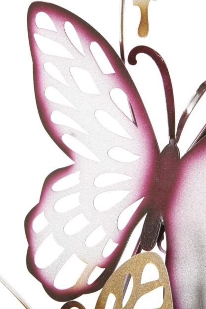 PANNELLO DA MURO BUTTERFLIES ORO/BORDEAUX C CM 59,5X4X111,5 - immagine 4