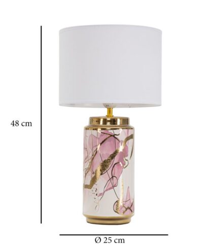 LAMPADA DA TAVOLO GLAM ABSTRACT CM Ø 25X48 - immagine 5