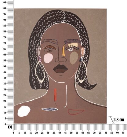 DIPINTO SU TELA TRIBAL -A- CM 80X2,8X100 - immagine 6