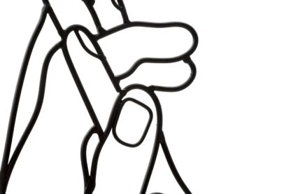 PANNELLO IN FERRO SIMPLY HANDS CM 40X1X55 - immagine 3