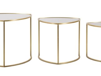 TAVOLINETTI DA CAFFE' TRIANGLE SET 3 PZ CM Ø 60X50-50X45-40X40