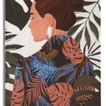 STAMPA DIPINTO LADY JUNGLE -B- 80X2,8x120 stile BOHO CHIC