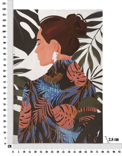 STAMPA DIPINTO LADY JUNGLE -B- 80X2,8x120 - immagine 6