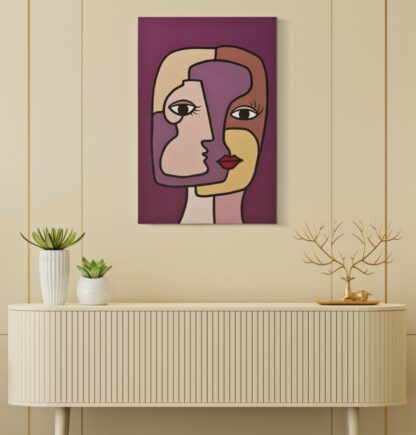 STAMPA DIPINTA FACES NEW -A- CM 60X3X90 - immagine 5