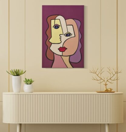 STAMPA DIPINTA FACES NEW -B- CM 60X3X90 - immagine 5