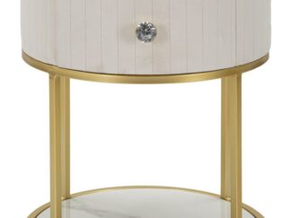 COMODINO MONTPELLIER CREMA CM Ø 42X48