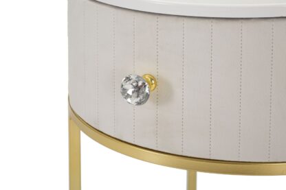 COMODINO MONTPELLIER CREMA CM Ø 42X48 - immagine 3