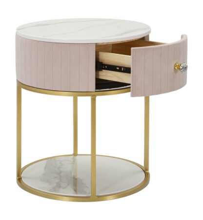 COMODINO MONTPELLIER ROSA CM Ø 42X48 - immagine 2