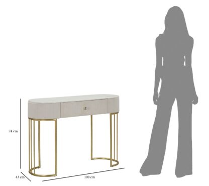 CONSOLE MONTPELLIER CREMA CM 100X40X75 - immagine 8