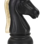 CAVALLO NERO E ORO CM 10,5X8,5X19