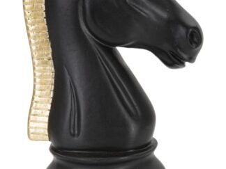 CAVALLO NERO E ORO CM 10,5X8,5X19
