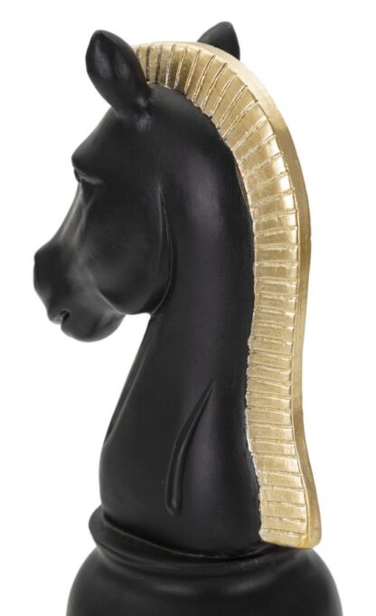 CAVALLO NERO E ORO CM 10,5X8,5X19 - immagine 4