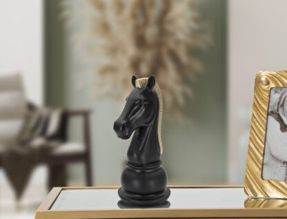 CAVALLO NERO E ORO CM 10,5X8,5X19 - immagine 6