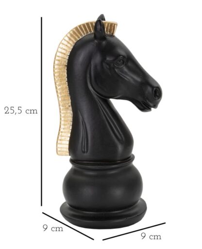 CAVALLO NERO E ORO CM 10,5X8,5X19 - immagine 7