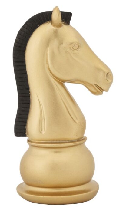 CAVALLO ORO E NERO CM 10,5X8,5X19