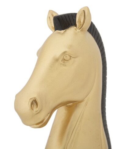 CAVALLO ORO E NERO CM 10,5X8,5X19 - immagine 3