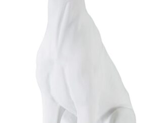 CANE C/CORONA BIANCO CM 20X12,5X33