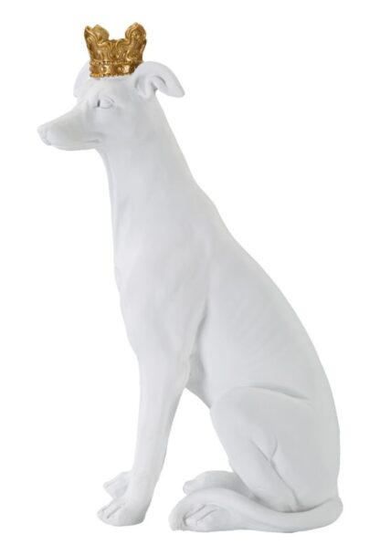 CANE C/CORONA BIANCO CM 20X12,5X33 - immagine 2
