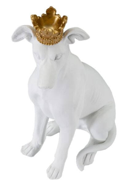 CANE C/CORONA BIANCO CM 20X12,5X33 - immagine 4