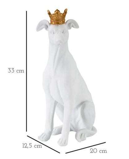 CANE C/CORONA BIANCO CM 20X12,5X33 - immagine 8