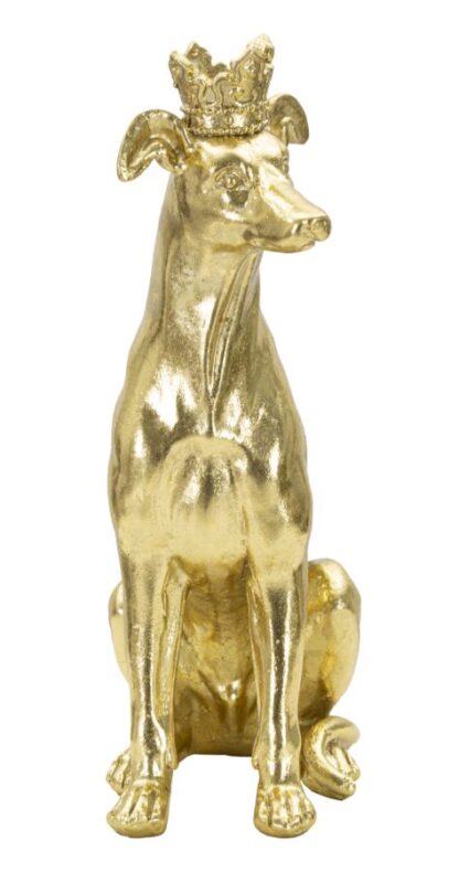 CANE C/CORONA ORO CM 20X12,5X33 - immagine 2