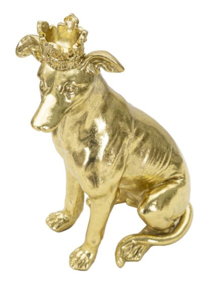 CANE C/CORONA ORO CM 20X12,5X33 - immagine 3