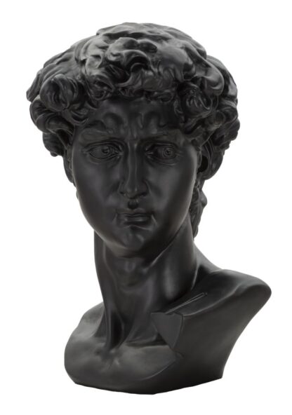 SCULTURA TESTA ANTICA NERA CM 44X35,5X60 - immagine 2