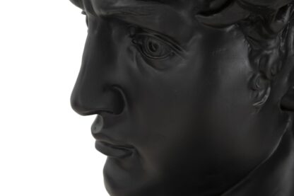 SCULTURA TESTA ANTICA NERA CM 44X35,5X60 - immagine 3