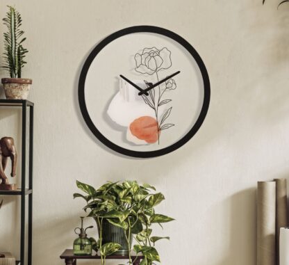 OROLOGIO DA MURO FLOWER -A- CM Ø 40X3,5 - immagine 5