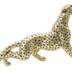 LEOPARDO POINTS SEDUTO CM 33X7,7X19,5 stile GLAM