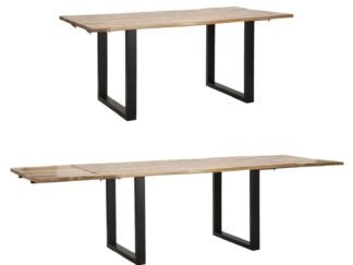 TAVOLO DA PRANZO EDGE ALL. CM 180X90X77-LUNGHEZZA TOTALE 280 (LEGNO DI MANGO)