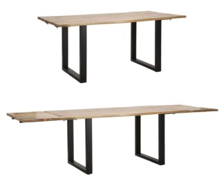 TAVOLO DA PRANZO EDGE ALL. CM 180X90X77-LUNGHEZZA TOTALE 280 (LEGNO DI MANGO)