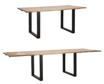 TAVOLO DA PRANZO EDGE ALL. CM 180X90X77-LUNGHEZZA TOTALE 280 (LEGNO DI MANGO)