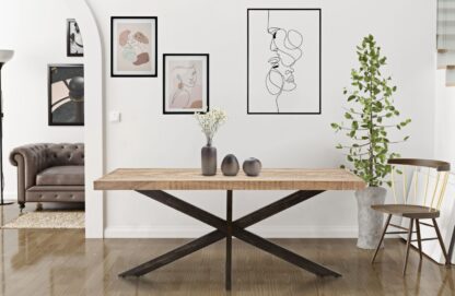 TAVOLO DA PRANZO X CM 180X90X77 (LEGNO DI ACACIA NICOLITICA) - immagine 8