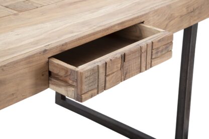 TAVOLO DA PRANZO MUMBAI ALL.CM 160X90X77-LUNGHEZZA TOTALE 240(ACACIA NICOLITICA) - immagine 6