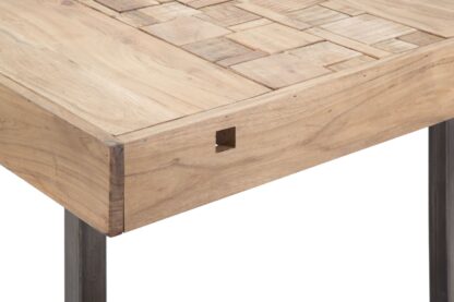 TAVOLO DA PRANZO MUMBAI ALL.CM 160X90X77-LUNGHEZZA TOTALE 240(ACACIA NICOLITICA) - immagine 7