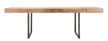 TAVOLO DA PRANZO MUMBAI ALL.CM 160X90X77-LUNGHEZZA TOTALE 240(ACACIA NICOLITICA) - immagine 8