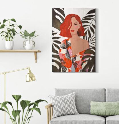 STAMPA DIPINTO LADY JUNGLE -A- 80X2,8X120 - immagine 5