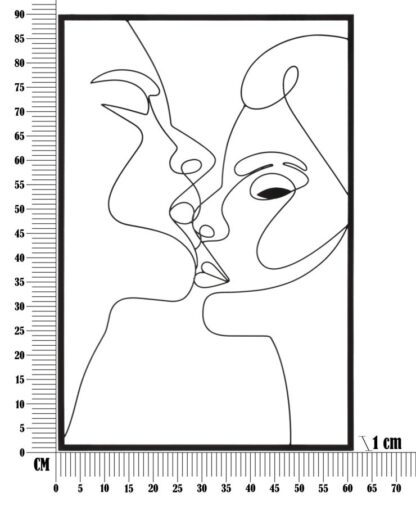 PANNELLO IN FERRO KISS CM 60X1X90 - immagine 6