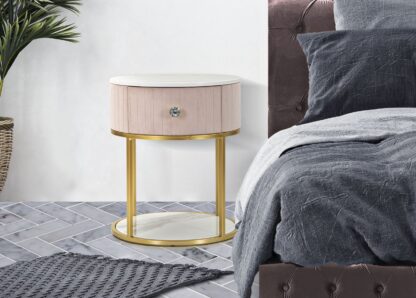 COMODINO MONTPELLIER ROSA CM Ø 42X48 - immagine 6