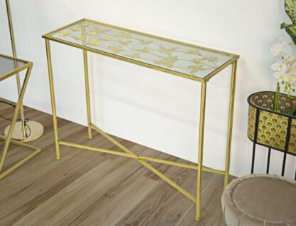 CONSOLE BUTTERFLIES GLASS CM 100X35X80 - immagine 6