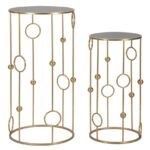 TAVOLINETTO CAGE COPPIA CM Ø 50X100-40X80