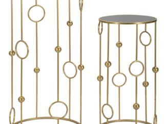 TAVOLINETTO CAGE COPPIA CM Ø 50X100-40X80