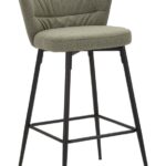 SGABELLO BAR LOSANNA VERDE SET 2 PZ CM 52X59X108