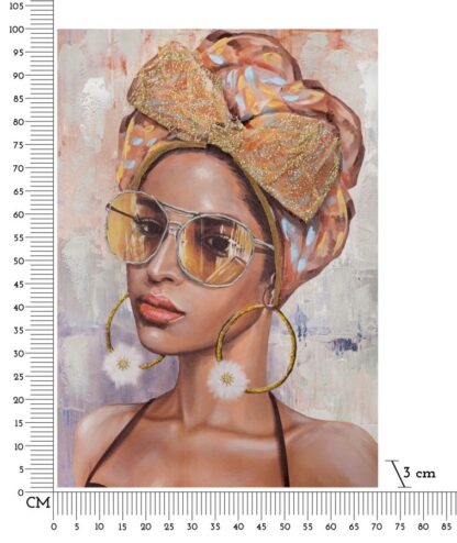 DIPINTO SU TELA JENNIFER -B- CM 70X3X100 - immagine 7