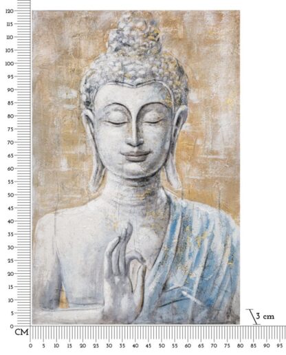DIPINTO SU TELA BUDDHA LIGHT -B- CM 80X3X120 - immagine 6