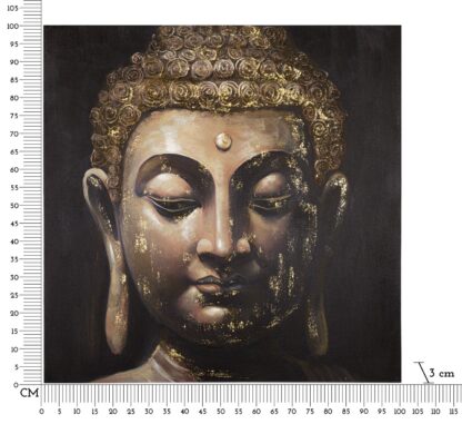 DIPINTO SU TELA BUDDHA -B- CM 100X3X100 - immagine 6