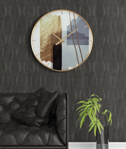 OROLOGIO GLASS MOTIF CM Ø 60X5 - immagine 5