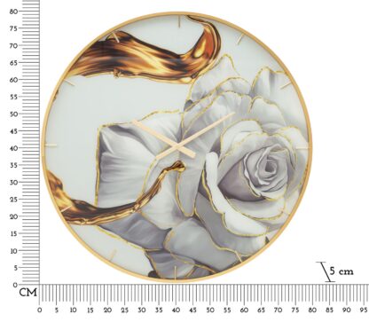 OROLOGIO GLASS ROSE CM Ø 80X5 - immagine 6